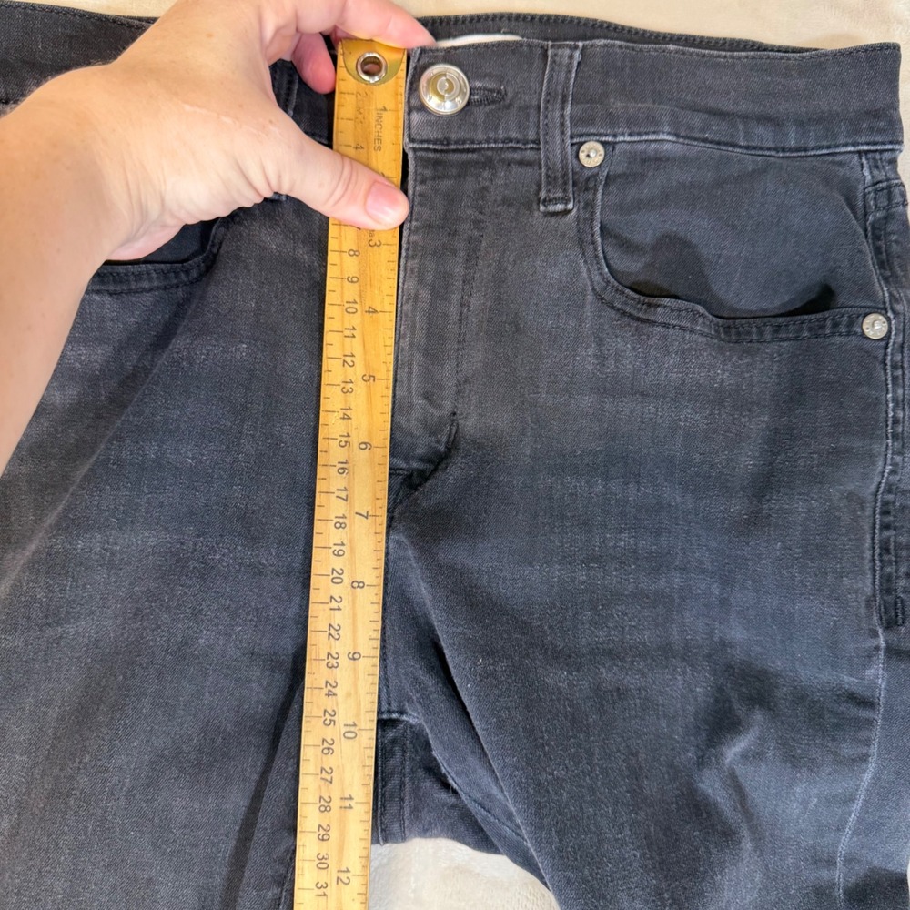 AYR Skinny Jeans Womens Size 30 Black Eclipse Raw Hem High Rise Stretch - Picture 6 of 9